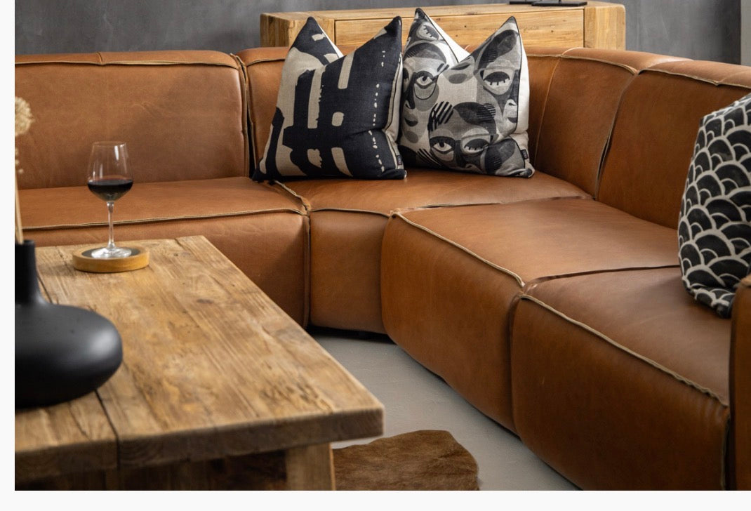 leather modular corner couch