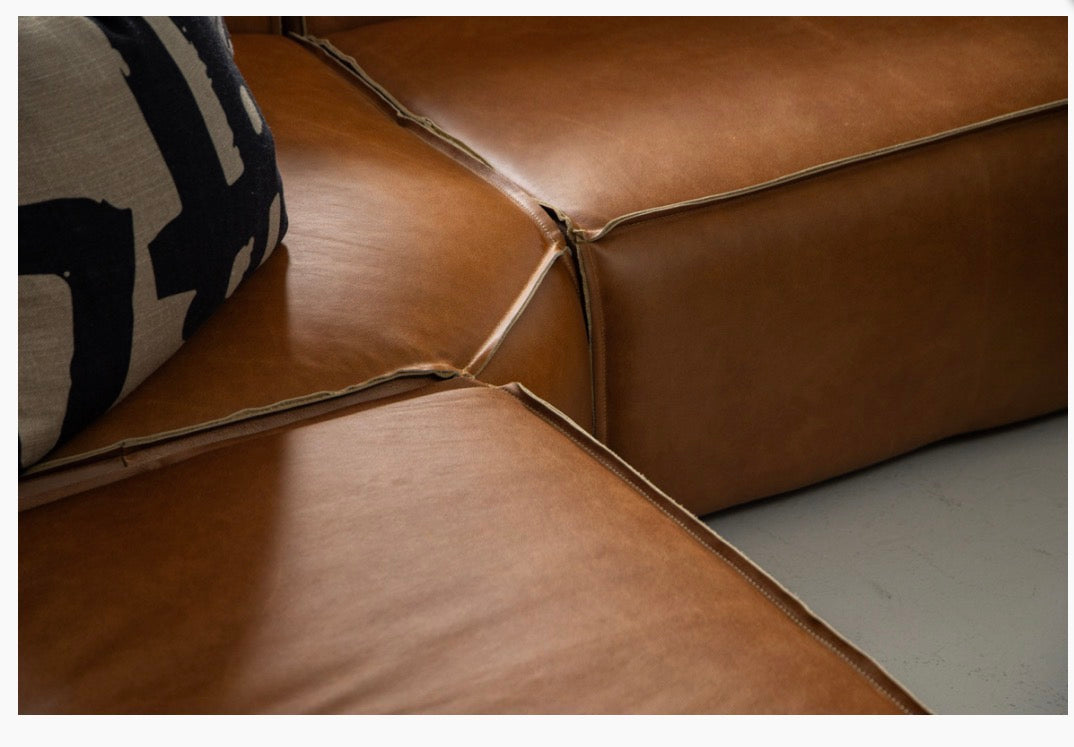 leather modular corner couch
