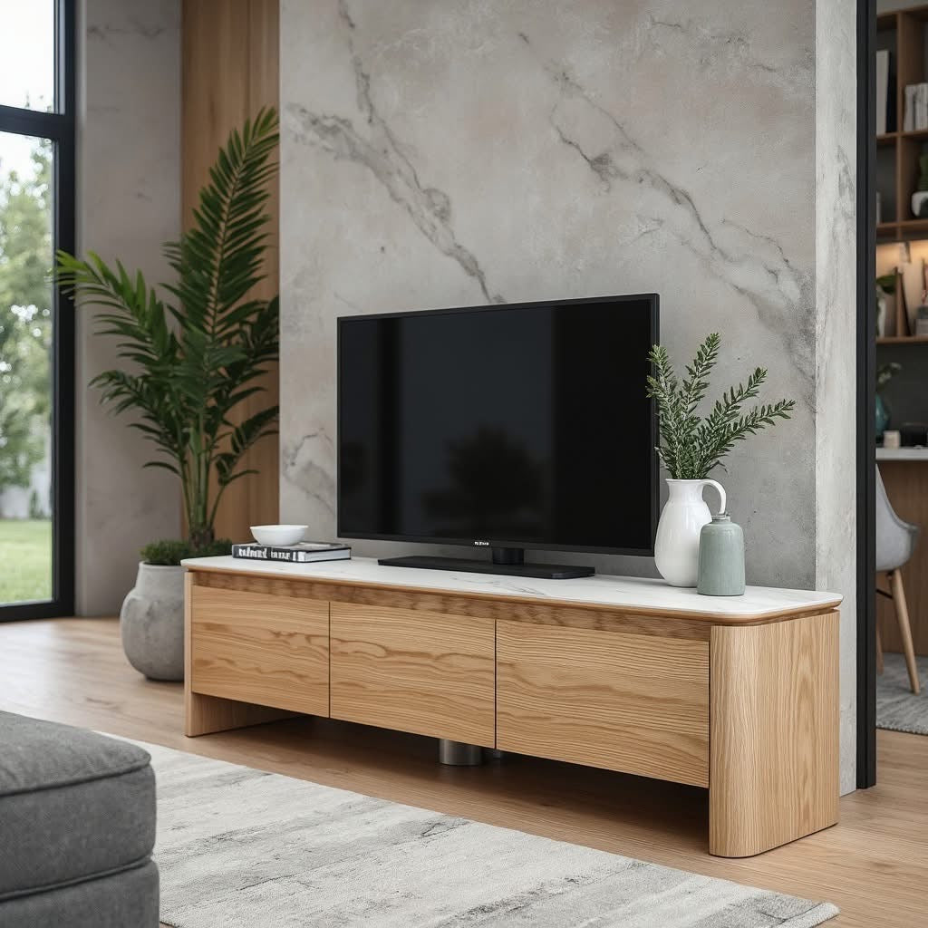 Brown Walnut TV Stand