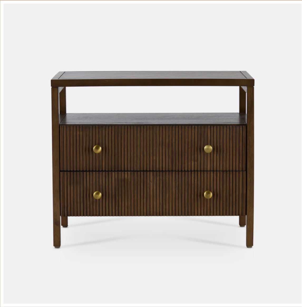 Elegant 2 drawer bedside table