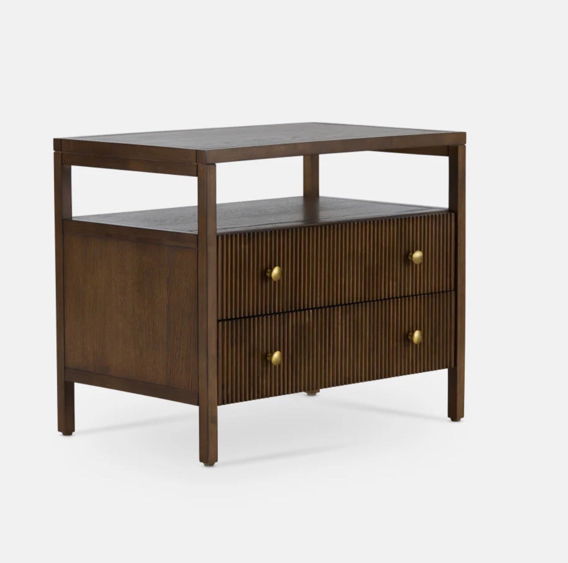 Elegant 2 drawer bedside table