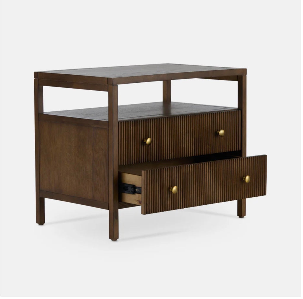 Elegant 2 drawer bedside table