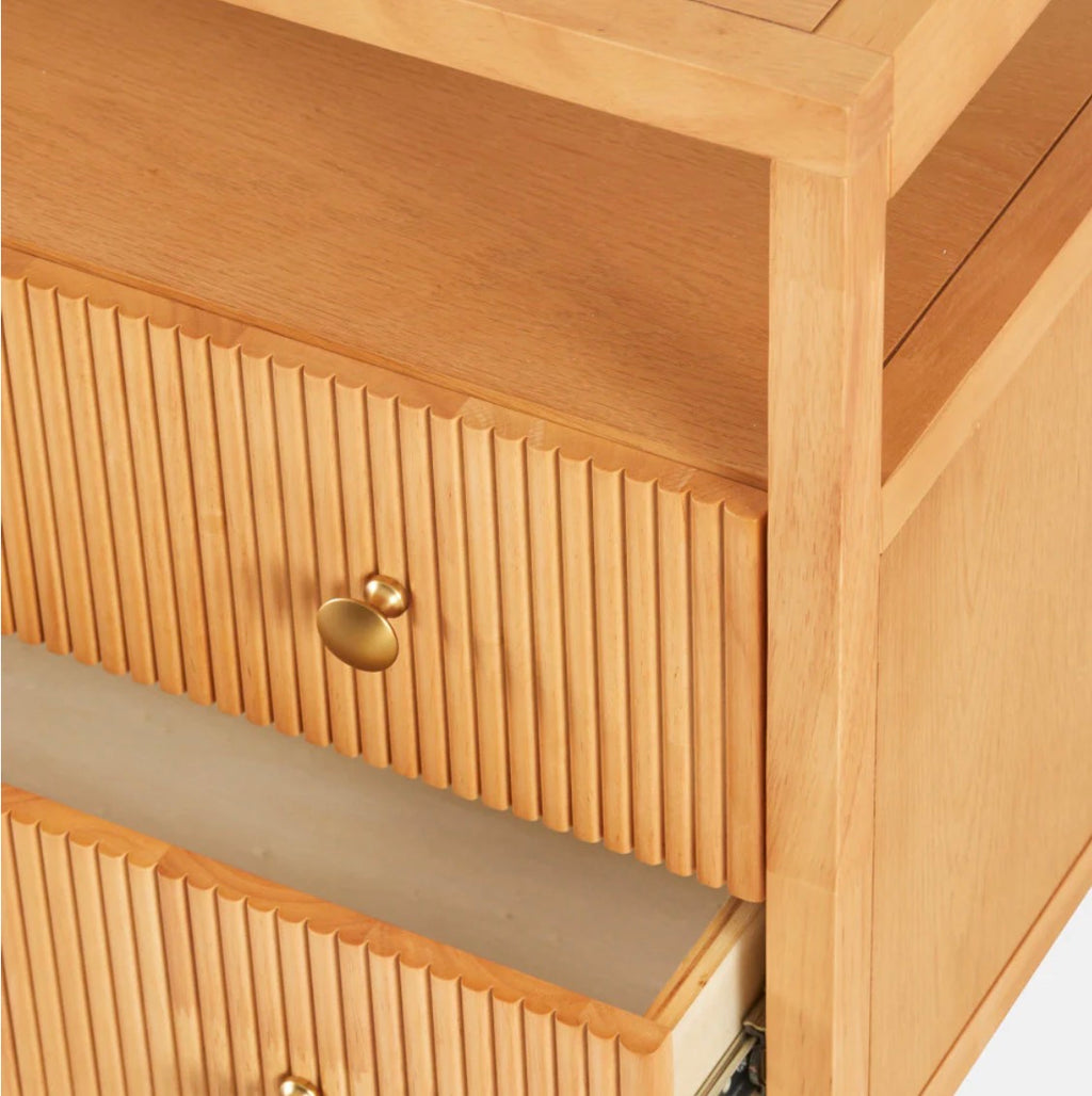 Elegant 2 drawer bedside table